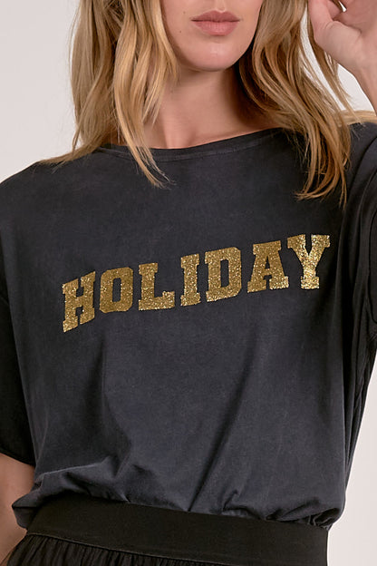 Glitter Holiday Graphic Tee