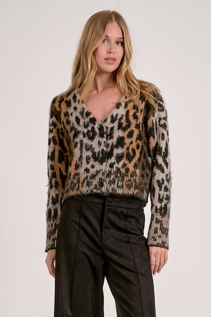 Cheetah Print Cardigan