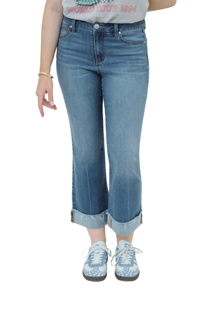 Rolled Cuff Wide Leg Jean