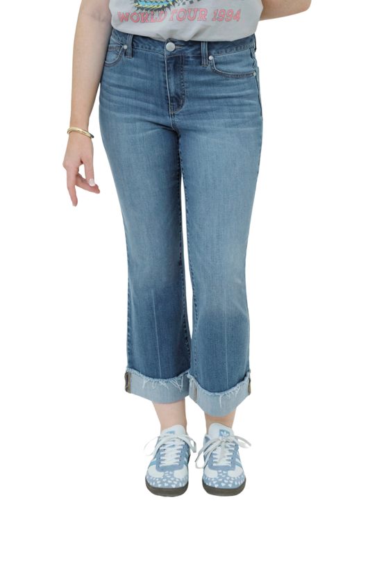 Rolled Cuff Wide Leg Jean