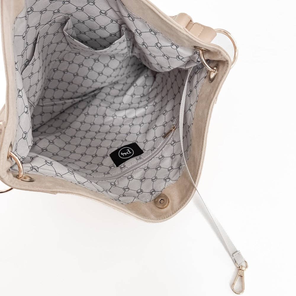 Rosalie Rivet Suede Hobo Bag