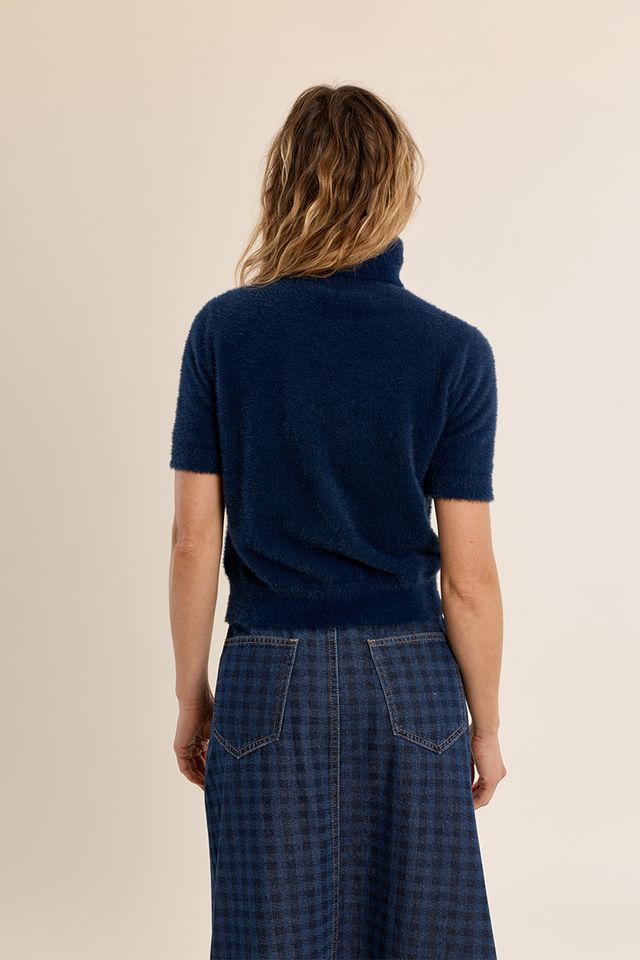 Short Sleeve Turtleneck Sweater