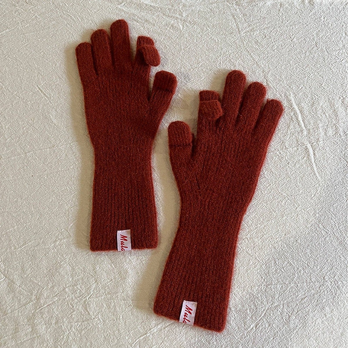 Knitted Wool Fingerless Gloves