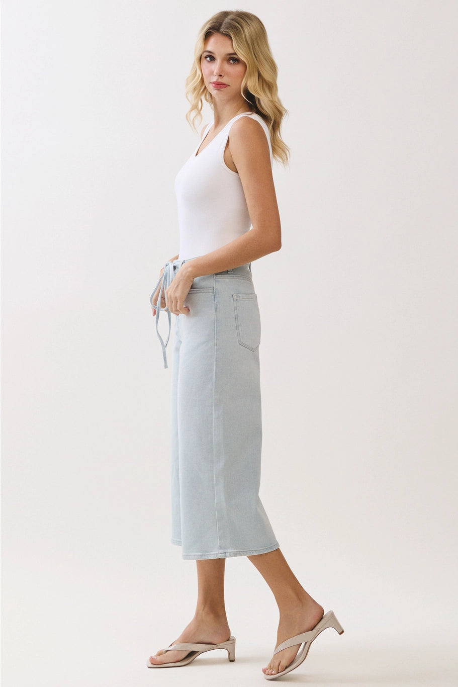 Gemma Gaucho Jeans With Tie Belt