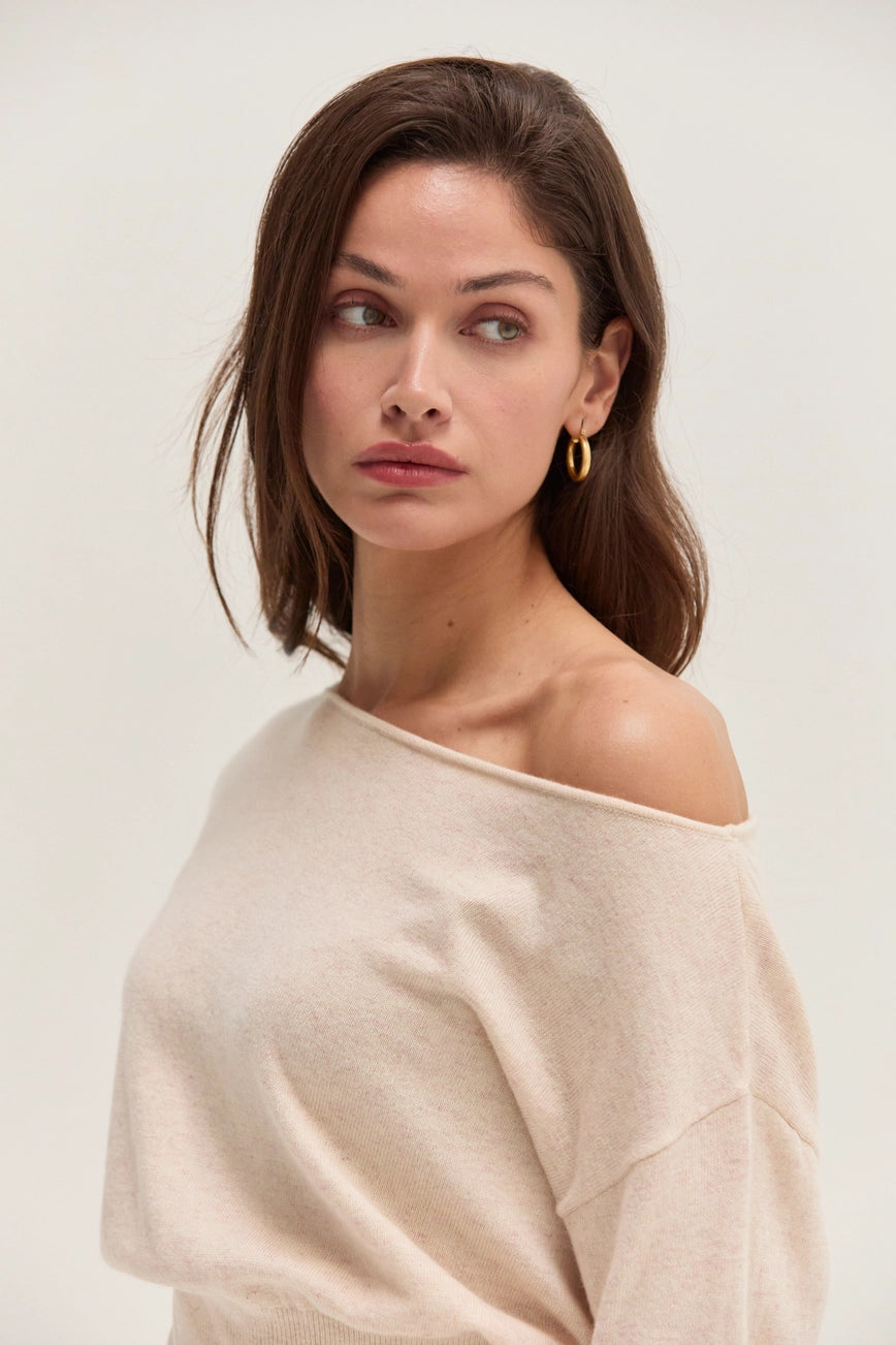 Cassie Cinched Waist Boatneck Sweater
