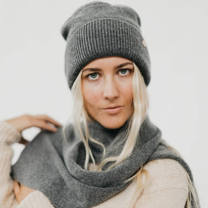 Cassidy Cashmere Wrap and Beanie Set