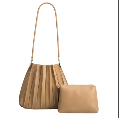 Carrie Pleated Shoulder Bag
