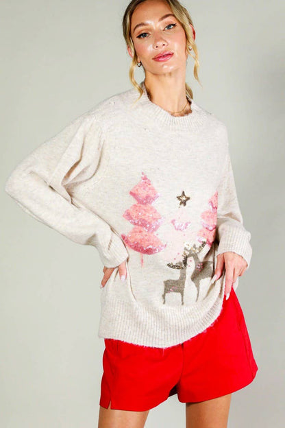 Reindeer Holiday Sweater