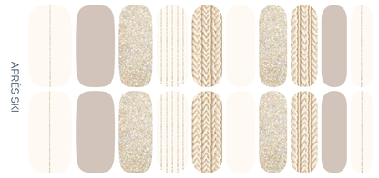 Après Ski | Cozy Neutral Glitter Mixed Mani Nail Wrap Set