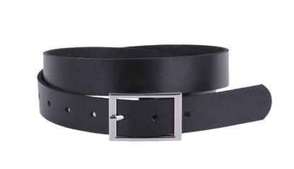 Classic Rectangle Buckle Genuine Leather Belt