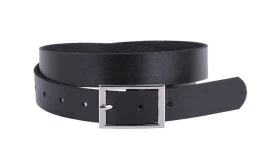 Classic Rectangle Buckle Genuine Leather Belt