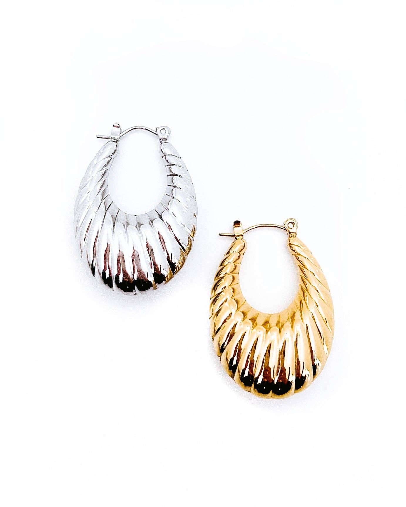 Erin Oval Croissant Hoops