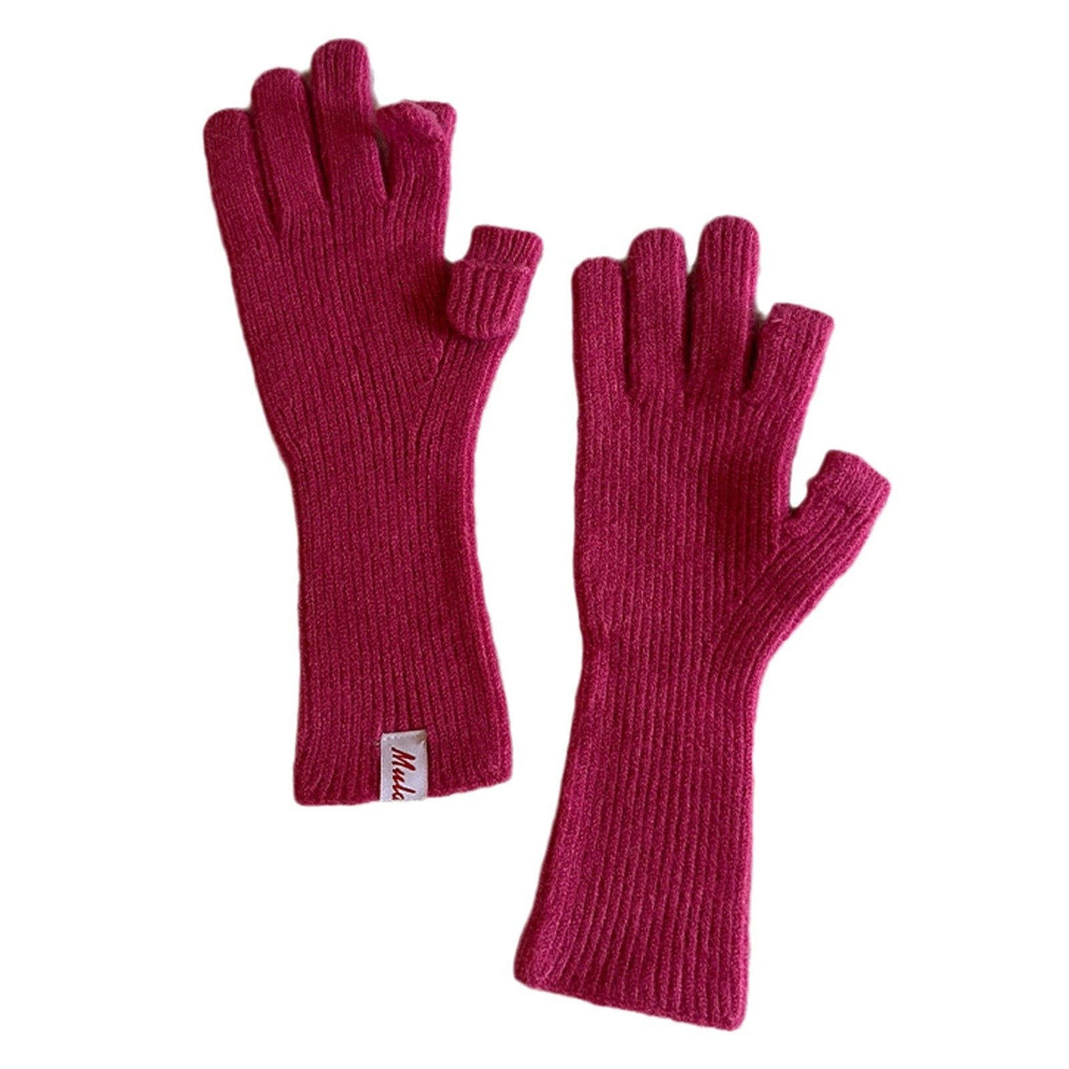 Knitted Wool Fingerless Gloves