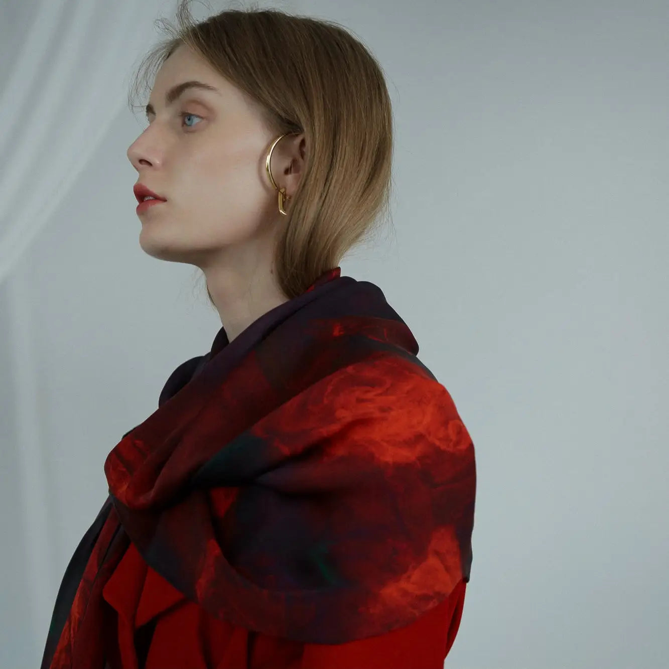 La Rosa Silk Chiffon Shawl