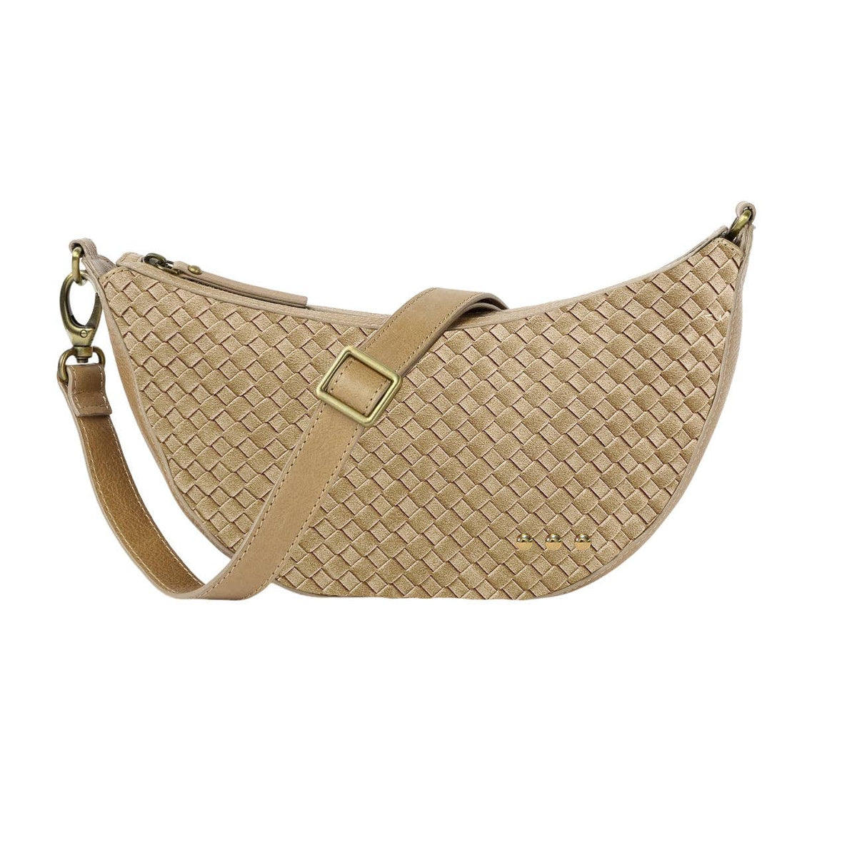 Paige Structured Suede Woven Crossbody