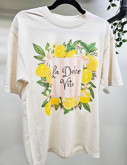 La Dolce Vita Lemon Graphic Tee