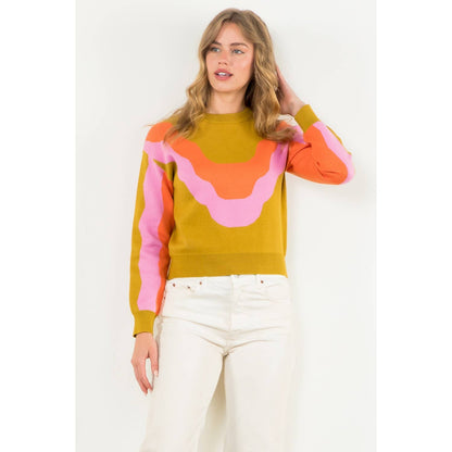 Multi-Color Wave Sweater