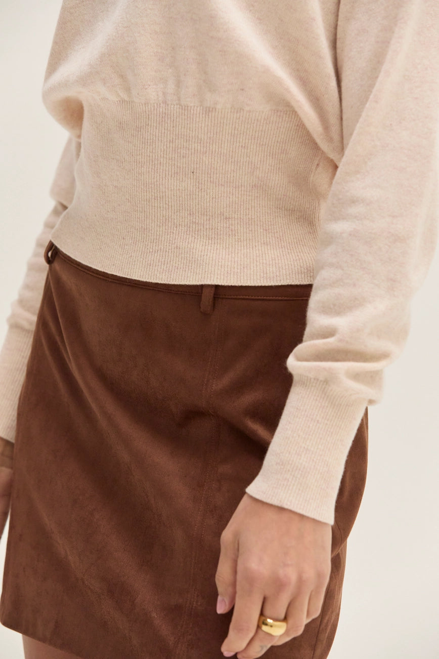 Cassie Cinched Waist Boatneck Sweater
