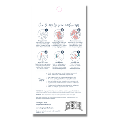 Reflection | Modern French Tip Silver Foil Nail Art Wrap Set
