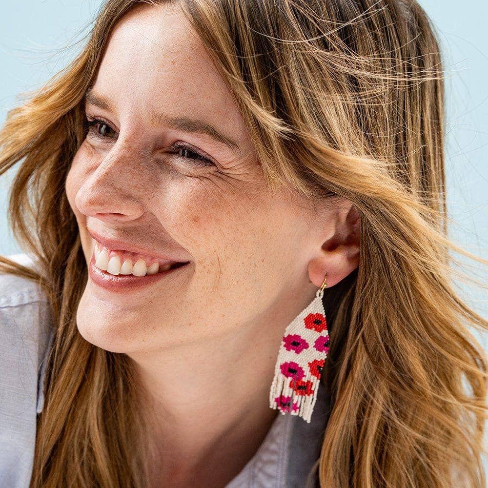 Delilah Beaded Fringe Earrings