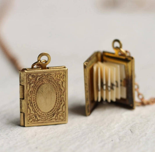 Personalised Engraved Book Locket