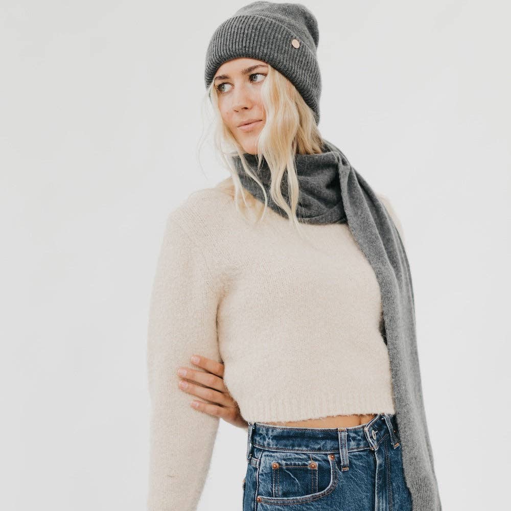 Cassidy Cashmere Wrap and Beanie Set