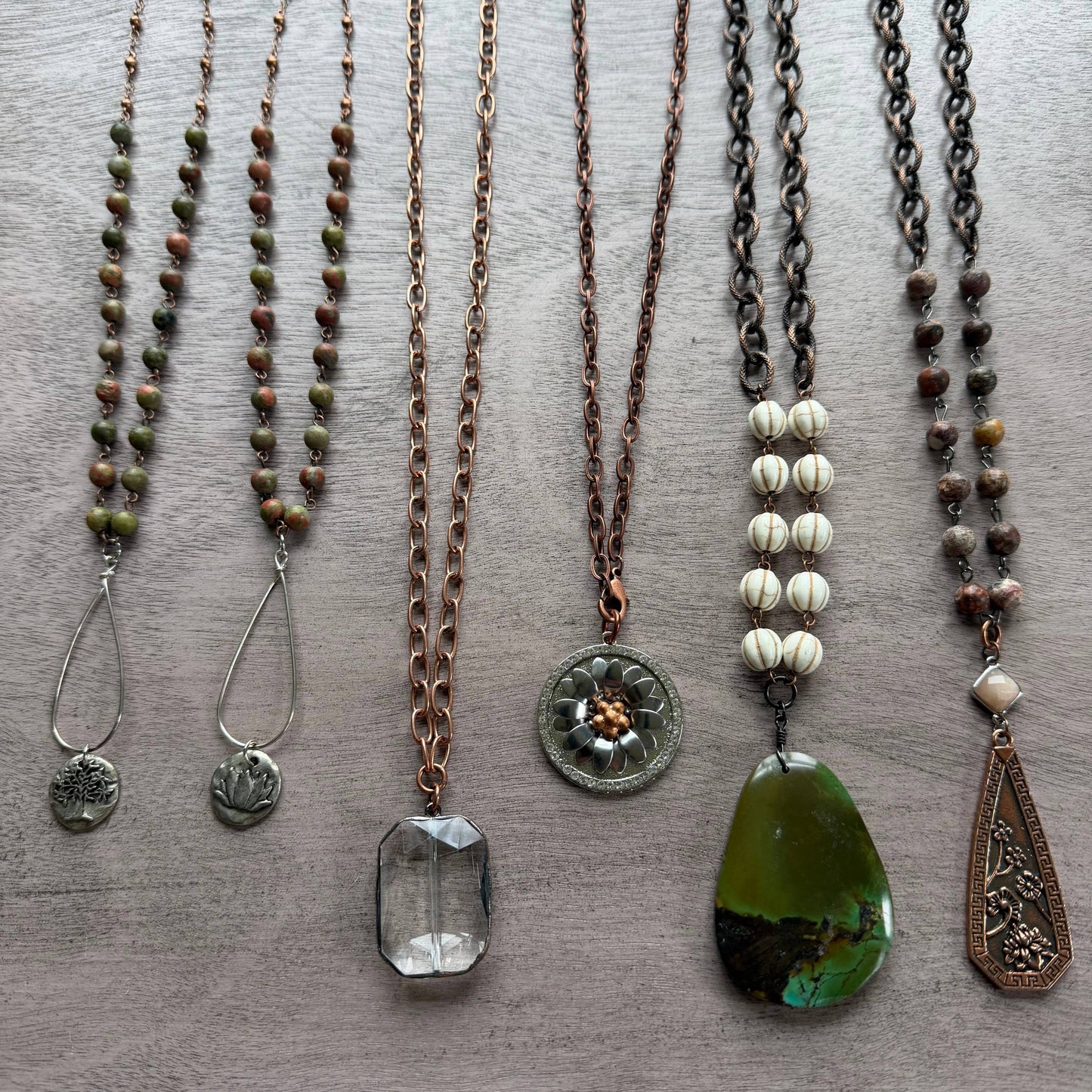 Copper Crowd 2 Necklaces