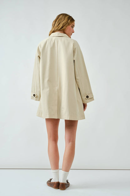 A-Line Trench With Plaid Lining