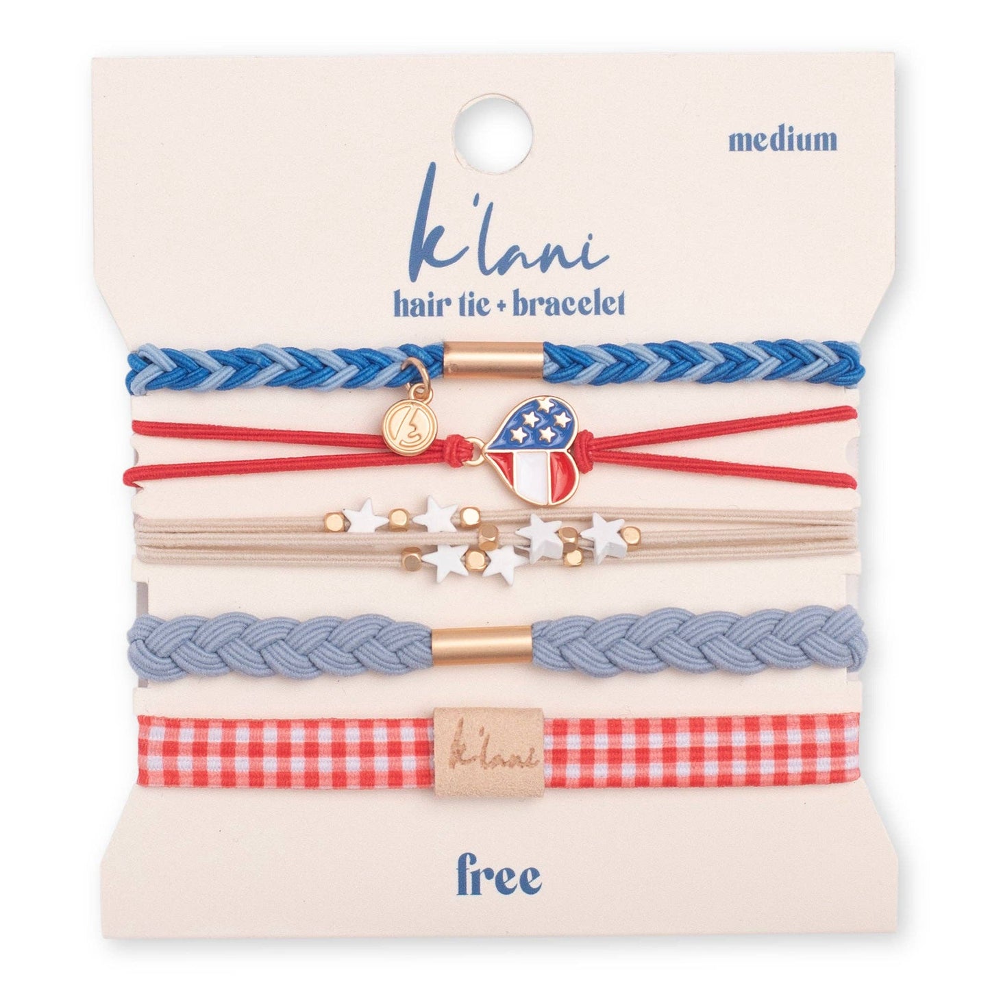 Free Patriotic Hair Tie Bracelets