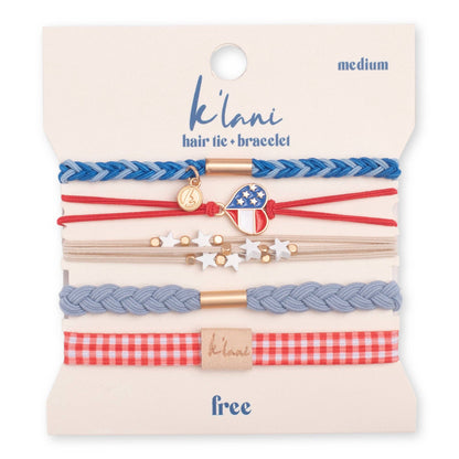 Free Patriotic Hair Tie Bracelets