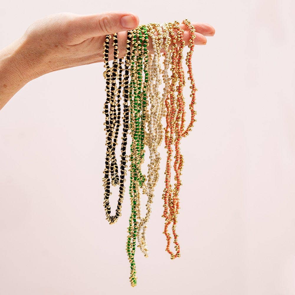 Rosemary Thread With Brass Extra Long Necklace
