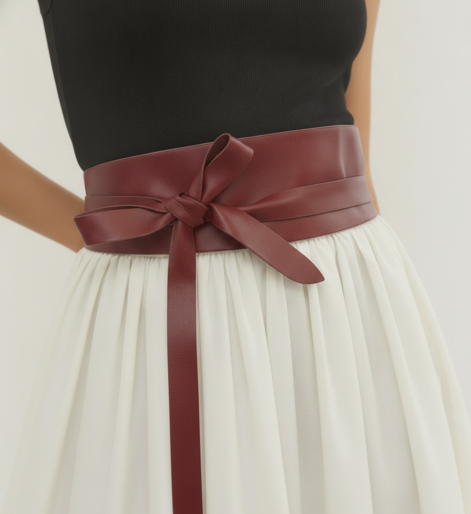 Obi Wrap Genuine Leather Belt