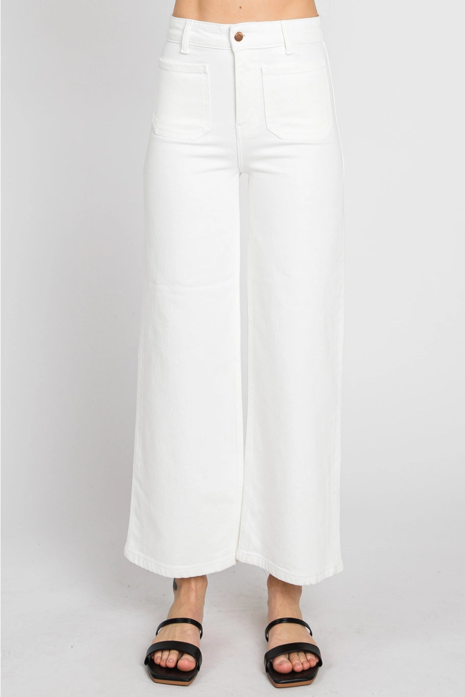 A-Line Patch Pocket Wide Leg Pant
