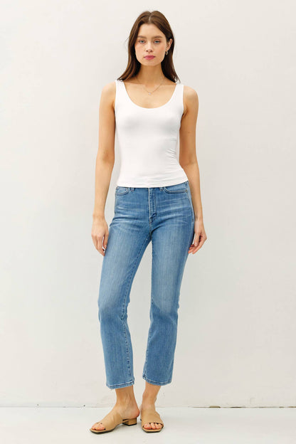 Double Lined Scoop Neck Tank
