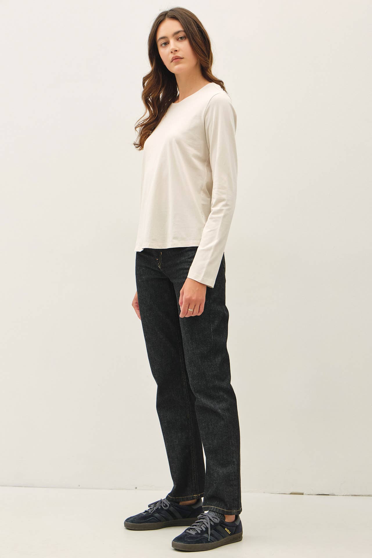 Garment Washed Long Sleeve Tee