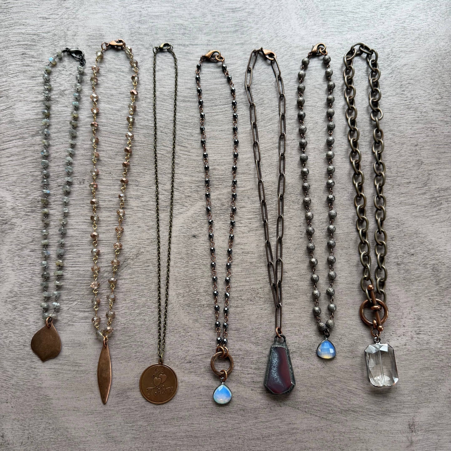 Copper Crowd 2 Necklaces