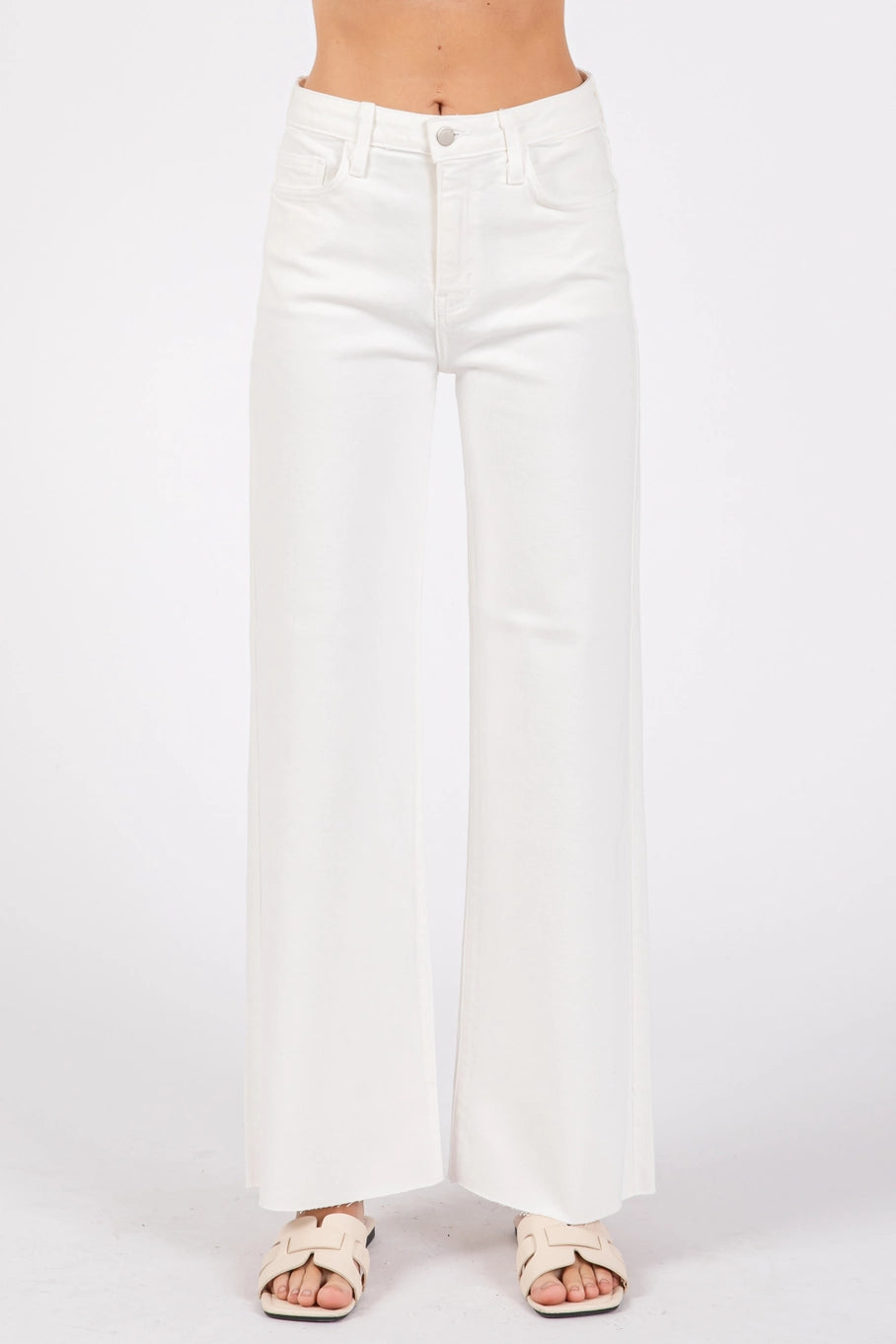 Paola A-Line Scissor Cut Wide Leg Jean