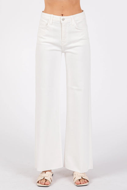 Paola A-Line Scissor Cut Wide Leg Jean