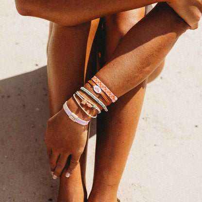 Pink Tropics Hair Tie Bracelets