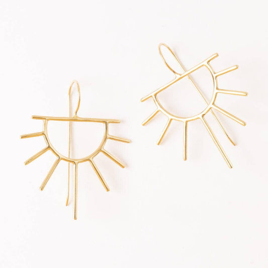 Gretchen Half Sun Threader Earrings