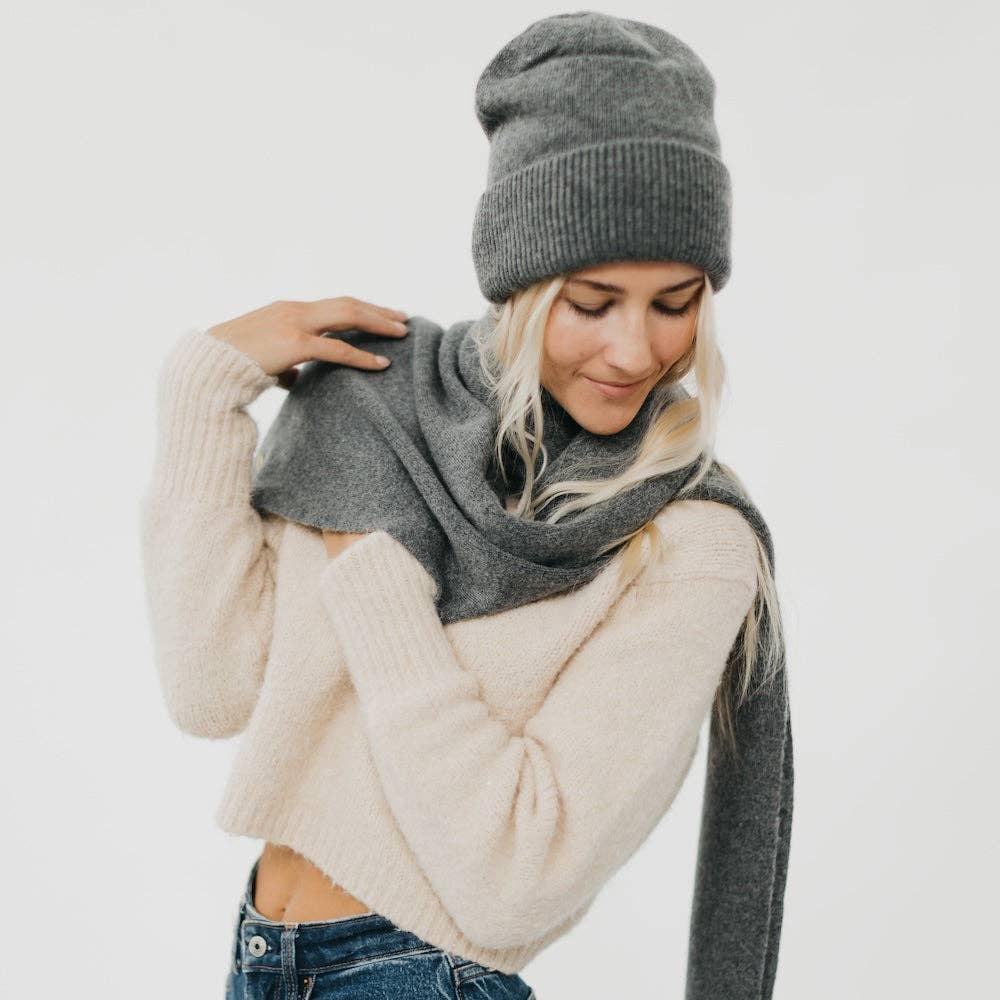 Cassidy Cashmere Wrap and Beanie Set