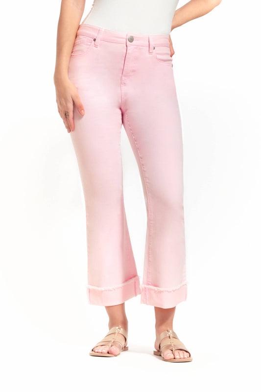 Luxe Cuffed Demi Boot Jeans in Pink