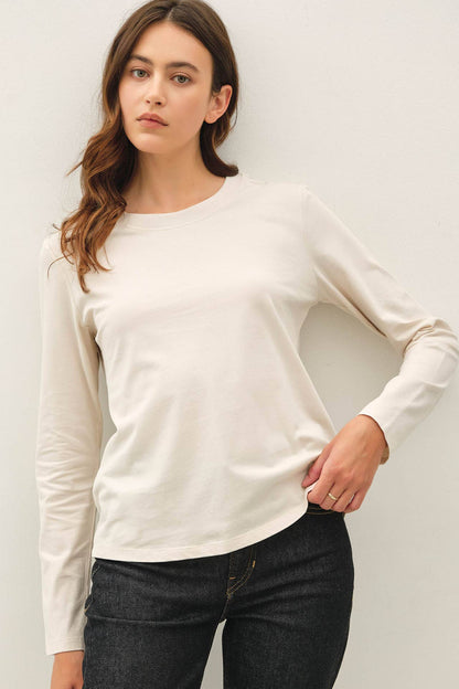 Garment Washed Long Sleeve Tee