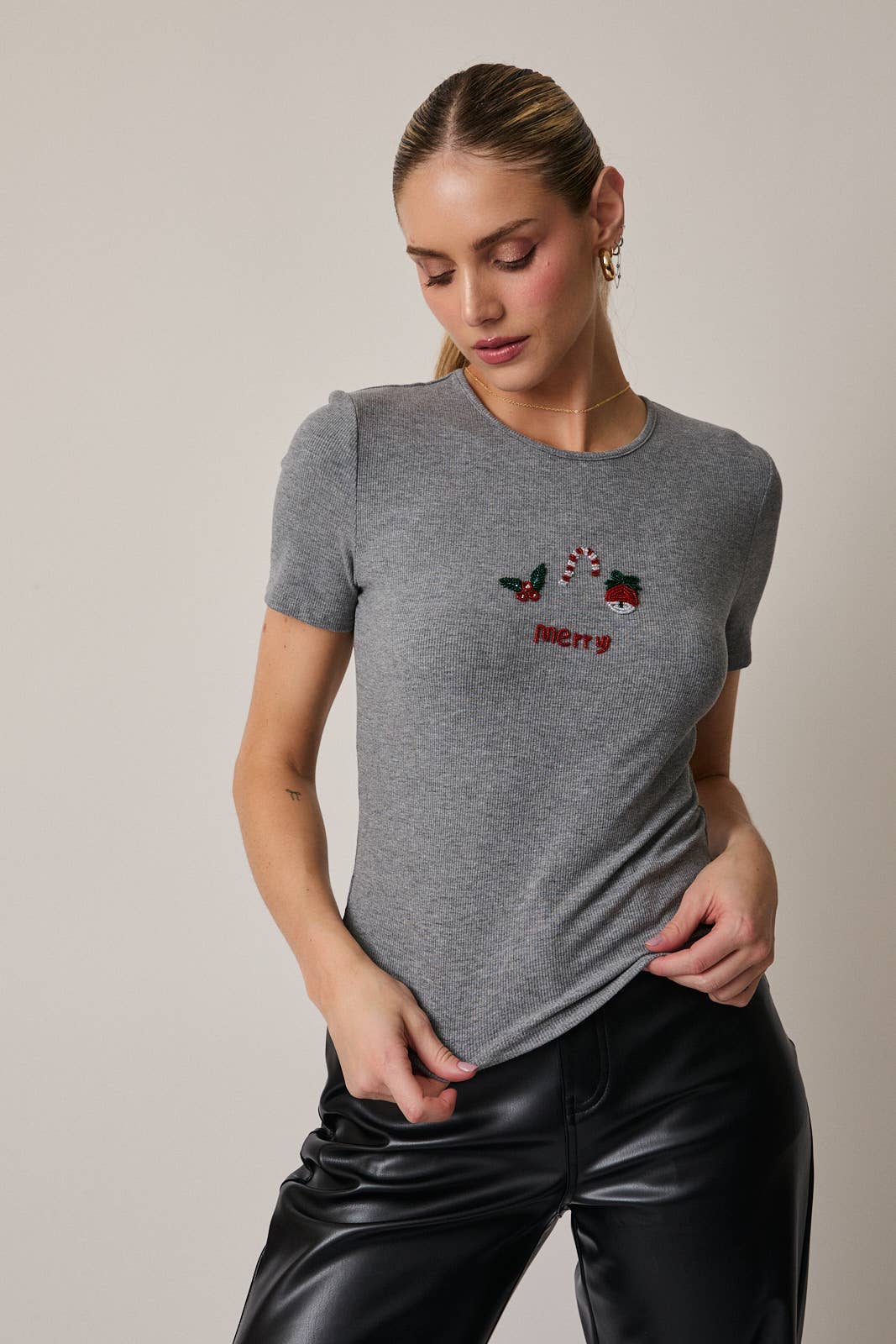 Christmas Beads Rib Tee