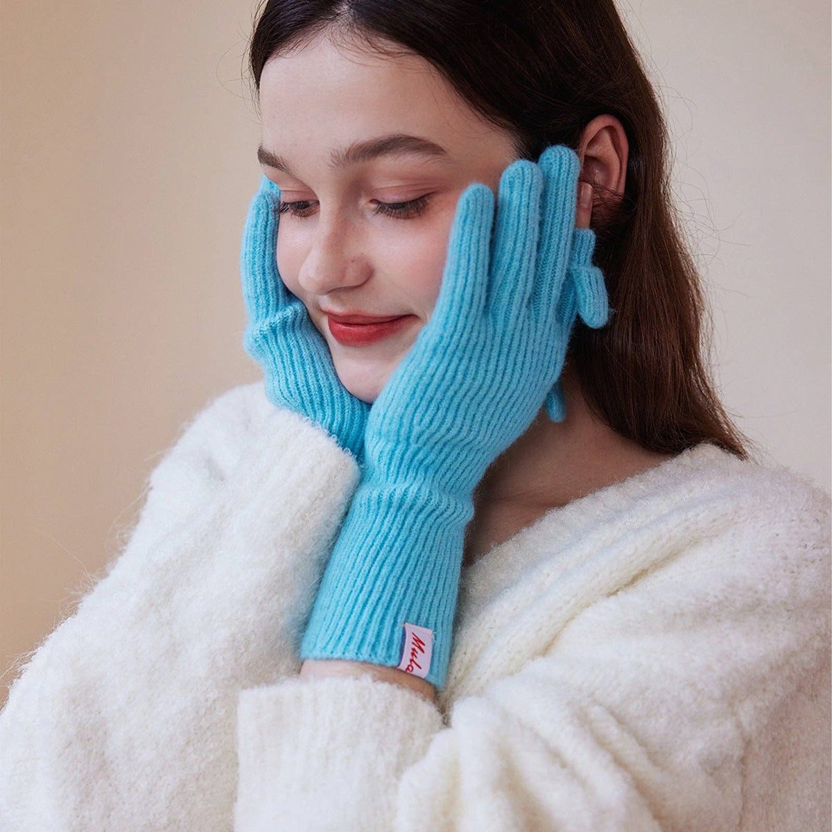 Knitted Wool Fingerless Gloves