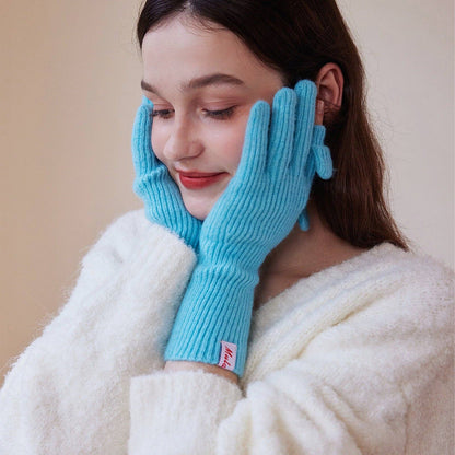 Knitted Wool Fingerless Gloves