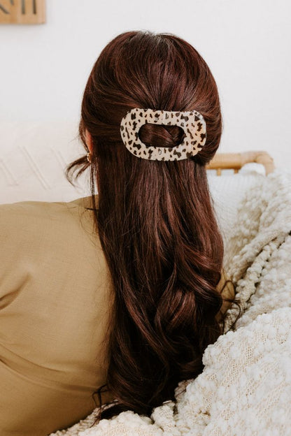 Flat Round Hair Clip - Large