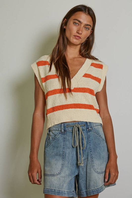 Newcomer Striped Sweater Vest
