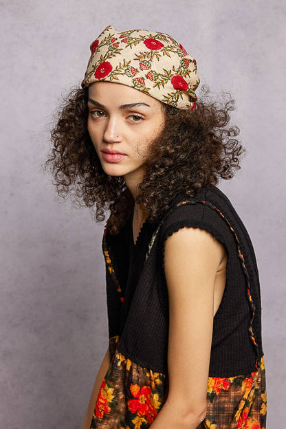 Floral Patterned Multi Style Wrap Scarf