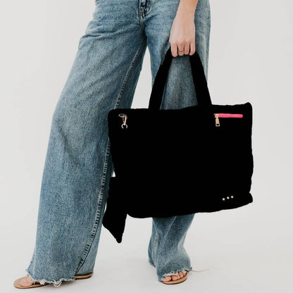 Presley Puffer Quilted Tote Bag With Pouch